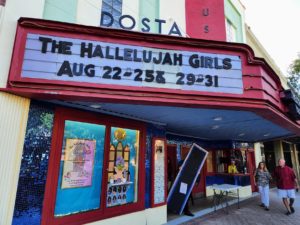 The marquis reads, "The Hallelujah Girls."